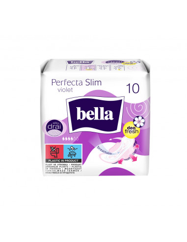 Bella absorbante Perfecta Slim Violet, 10 bucati