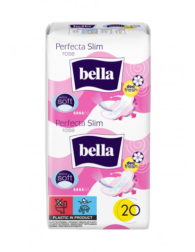 Bella absorbante Perfecta Slim Rose, 20 bucati
