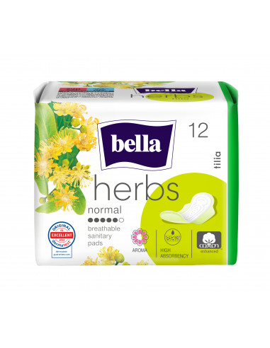 Bella absorbante Herbs Deo Tei, 12 bucati