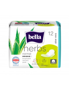 Bella absorbante Herbs Aloe, 12 bucati
