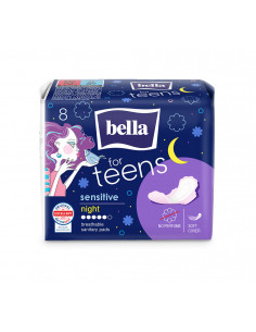 Bella absorbante igienice Teens Sensitive Night, 8 bucati