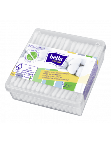 Bella betisoare igienice din hartie, 100 bucati