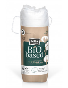 Bella dischete demachiante rotunde BIO din bumbac, 60 bucati