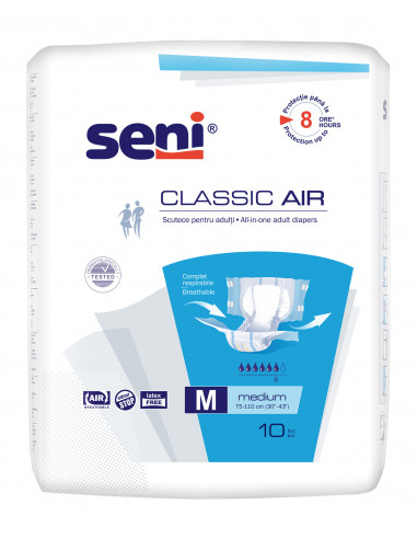 Seni scutece adulti, Classic Air Medium, 10 bucati