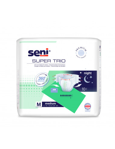 Seni Scutece adulti Super Trio Medium, 10 bucati