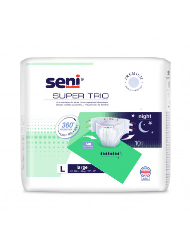 Seni Scutece adulti Super Trio Large, 10 bucati
