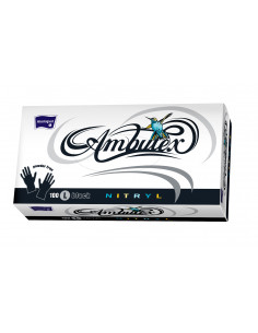 Manusi examinare nitril nepudrate Ambulex Large negre,...