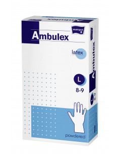 Manusi examinare latex pudrate Ambulex Large, 100 bucati