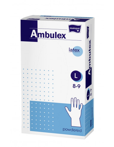 Manusi examinare latex pudrate Ambulex Large,...