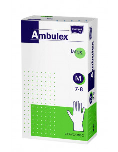 Manusi examinare latex pudrate Ambulex Medium, 100 bucati