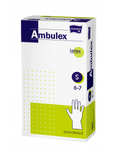 Manusi examinare latex pudrate Ambulex Small, 100 bucati