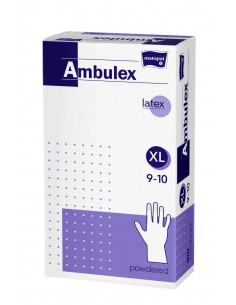 Manusi examinare latex pudrate Ambulex Extra Large, 100...