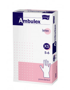 Manusi examinare latex pudrate Ambulex Extra Small, 100...