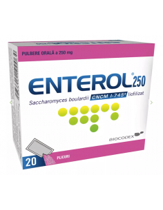 Enterol 250 mg pulbere orala, 20 plicuri