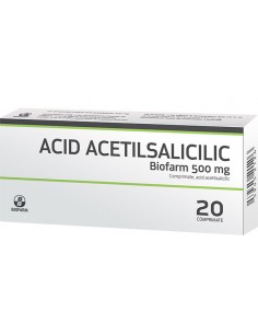 Acid acetilsalicilic 500mg x 20 cpr, Biofarm Sa Romania