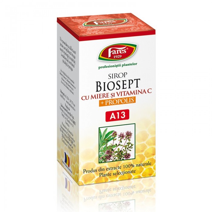 Biosept sirop miere,v.C,prop 100 ml