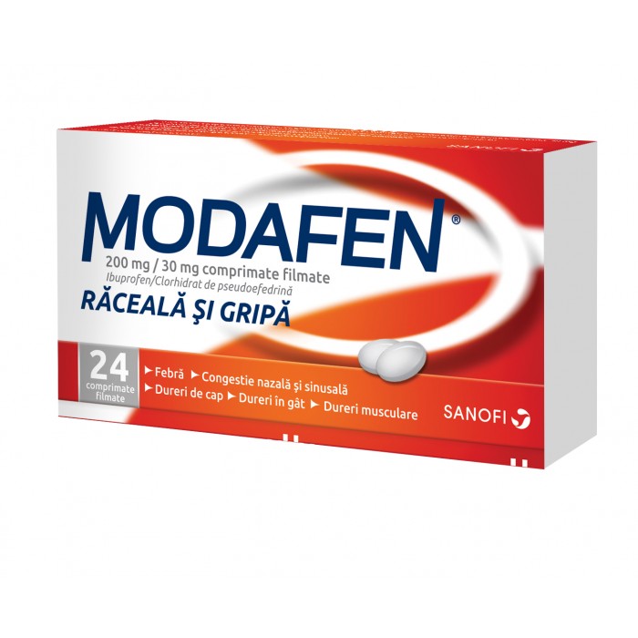 Modafen 200mg/30mg x24cpr filmate, Sanofi Romania S.R.L. - Romania
