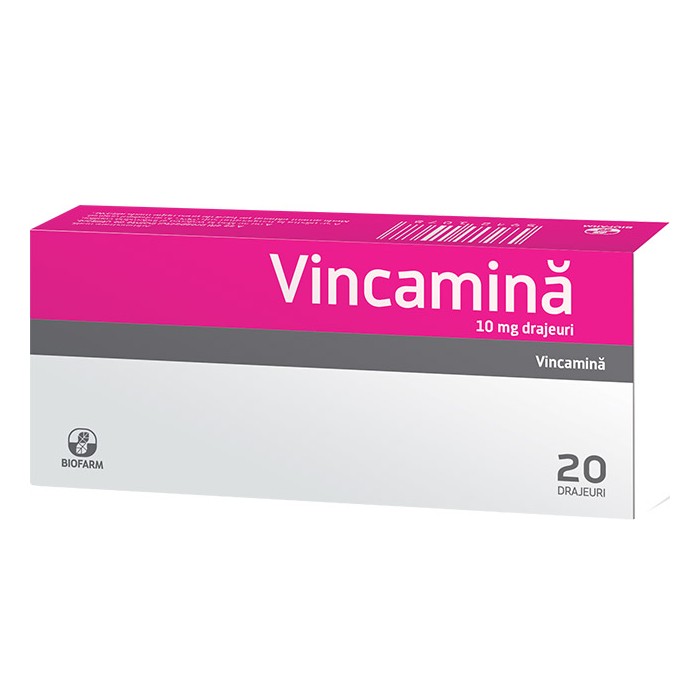 Vincamina 10mg x 20dr, Biofarm Sa Romania