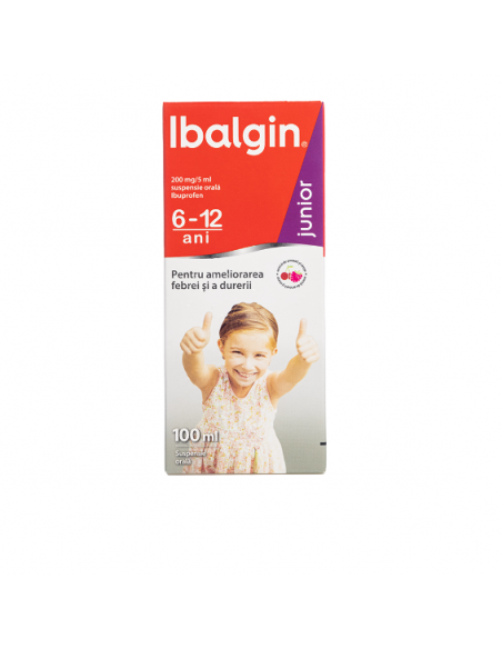 Ibalgin Junior 200mg/5ml suspensie orala flacon x100ml, Sanofi Romania S.R.L. - Romania
