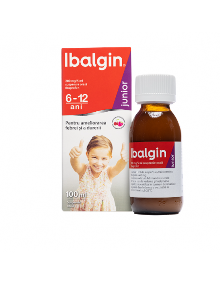 Ibalgin Junior 200mg/5ml suspensie orala flacon x100ml, Sanofi Romania S.R.L. - Romania