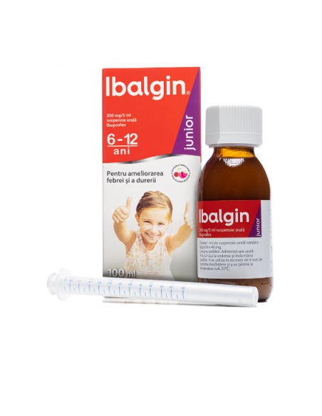 Ibalgin Junior 200mg/5ml suspensie orala flacon x100ml, Sanofi Romania S.R.L. - Romania