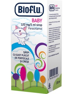 Bioflu Baby 120mg/5ml sirop x 100ml PET, Biofarm Sa Romania