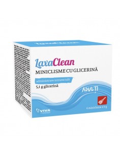 Miniclisme cu glicerină pentru adulți LaxaClean – 6 buc...