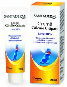 Crema cu 30 % uree pentru călcâie crăpate Santaderm – 50 ml