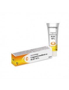 Unguent emolient cu Sulf 10 % – Santaderm 30 ml