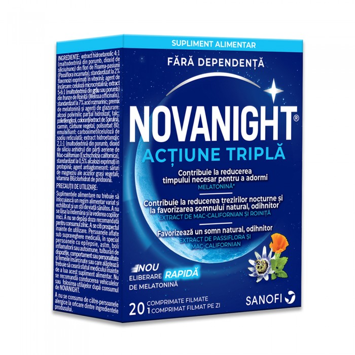 Novanight, 20 de comprimate filmate, Sanofi