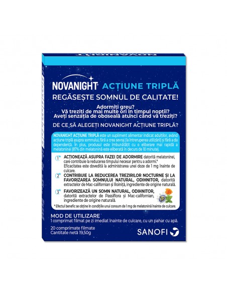 Novanight, 20 de comprimate filmate, Sanofi