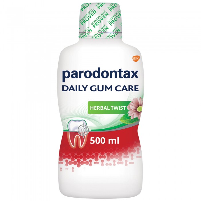 Apa de gura Parodontax Daily Gum Care Herbal twist x 500 ml, GSK