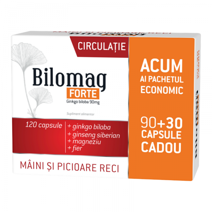 Pachet Bilomag Circulatie, 90  30 de capsule, Zdrovit
