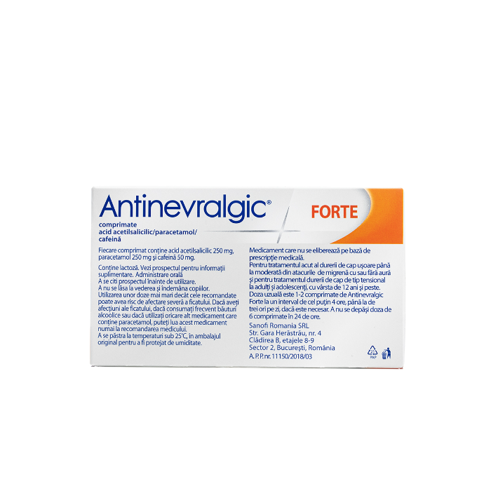 Antinevralgic Forte x20 cpr, Sanofi Romania...