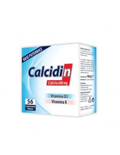 Calcidin – Calciu 600 mg + Vitamina K + D, 56 comprimate...