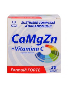 CaMgZnC Forte, 20 plicuri, Zdrovit
