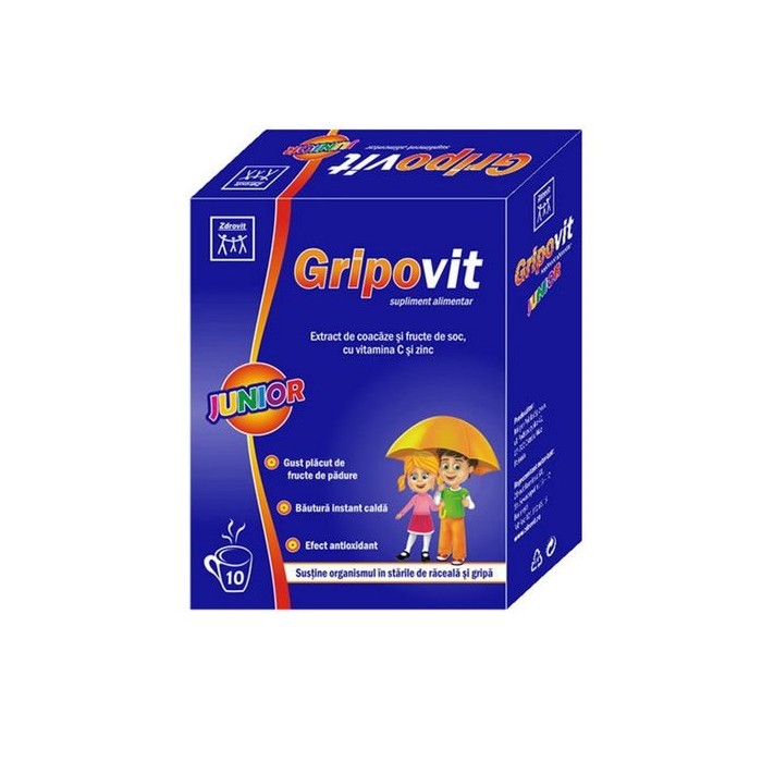 Gripovit Junior, 10 Plicuri, Zdrovit