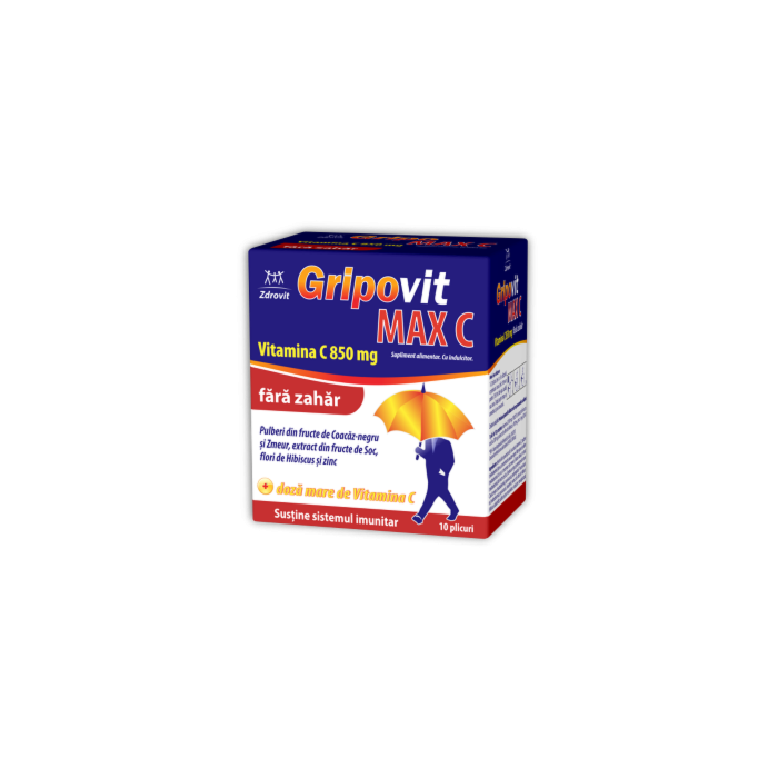Gripovit Max C Fara Zahar x 10 plicuri