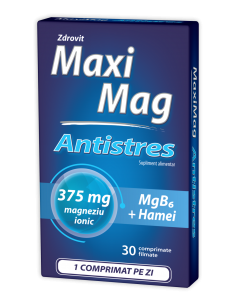 MaxiMag Antistres 375 mg, 30 comprimate