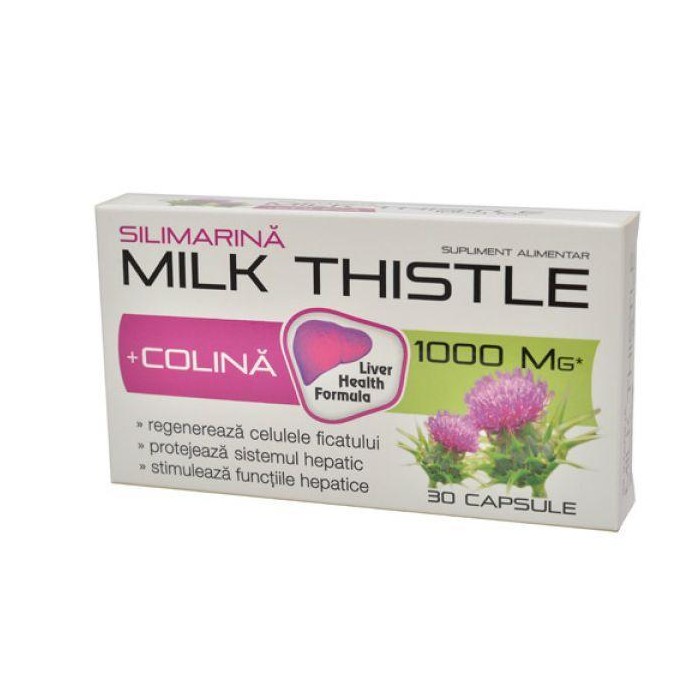 Silimarina Milk Thistle Colina 1g x30 cps