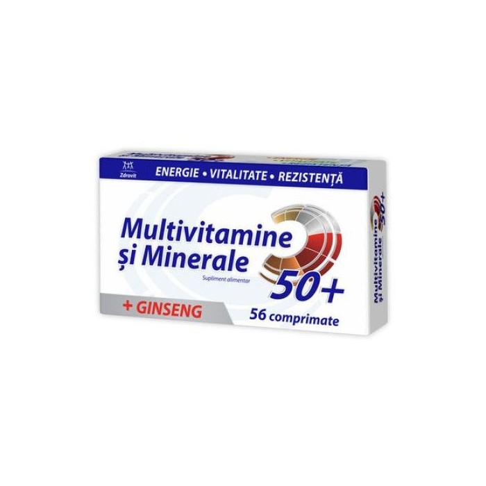Multivitamine si Minerale cu Ginseng 50, 56 de comprimate, Zdrovit