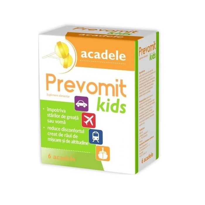 Prevomit Kids, 6 acadele, Zdrovit