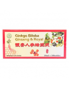 Ginkgo biloba  ginseng  royal jelly x 10 fiole