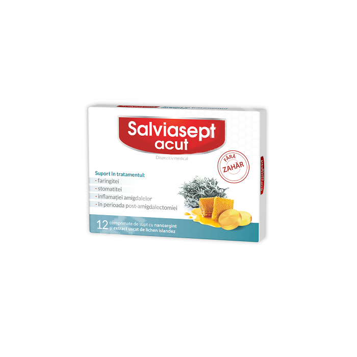 Salviasept Acut Fara Zahar x 12 cpr