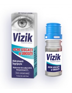 Picaturi Vizik pentru ochi uscati si obositi, 10 ml, Zdrovit