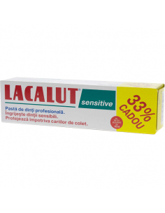 Lacalut sensitive pasta dinti x75ml  33% cadou
