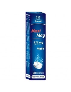 MaxiMag 375 mg + Vitamina B6 — 20 comprimate efervescente