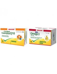 Coenzima q10 max 100mg 30tbsomega3 60cps 25% reducere pachet