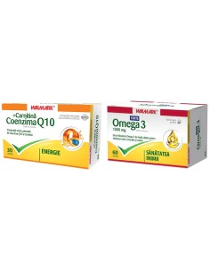 Coenzima q10,carnitina 30cps  omega 3 forte 60cps -25%...
