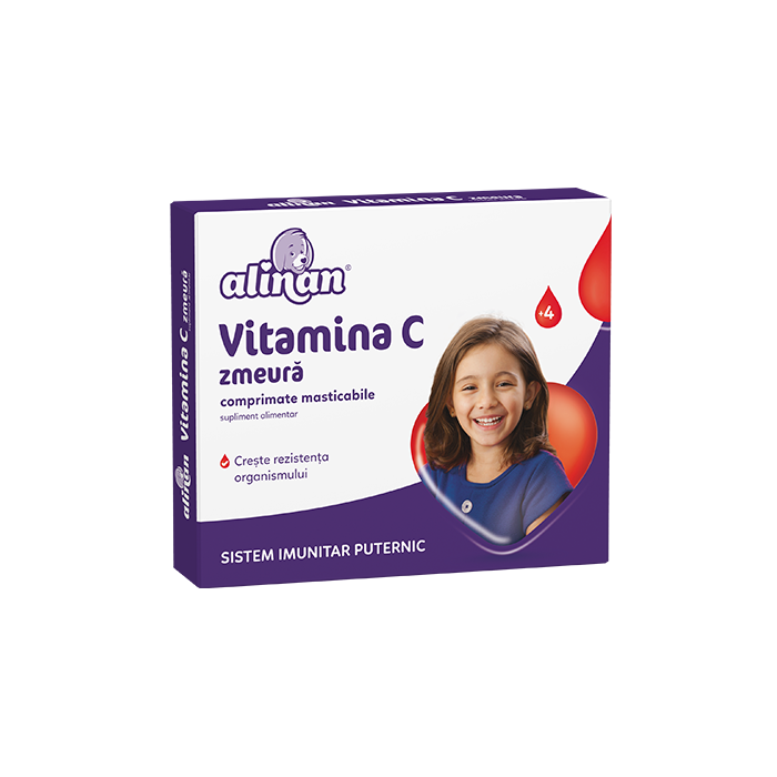 Alinan Vit C Kids Zmeura x 20cpm